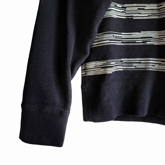 Y2K Nike Sweatshirt | Men’s M | Black White Stripe Crewneck | Vintage Streetwear - Picture 8 of 9